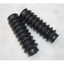 FRONT FORKS RUBBERS - PAIR - TYPE - SHORTER -  (TOTAL LENGTH 12,5cm)